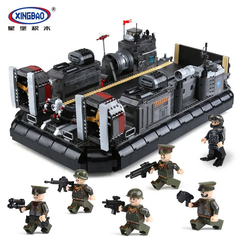 

XingBao 06019 Blocks 3006Pcs Genuine Military Series The Amphibious Transport Ship Set Building Blocks Bricks Toys Model Gifts