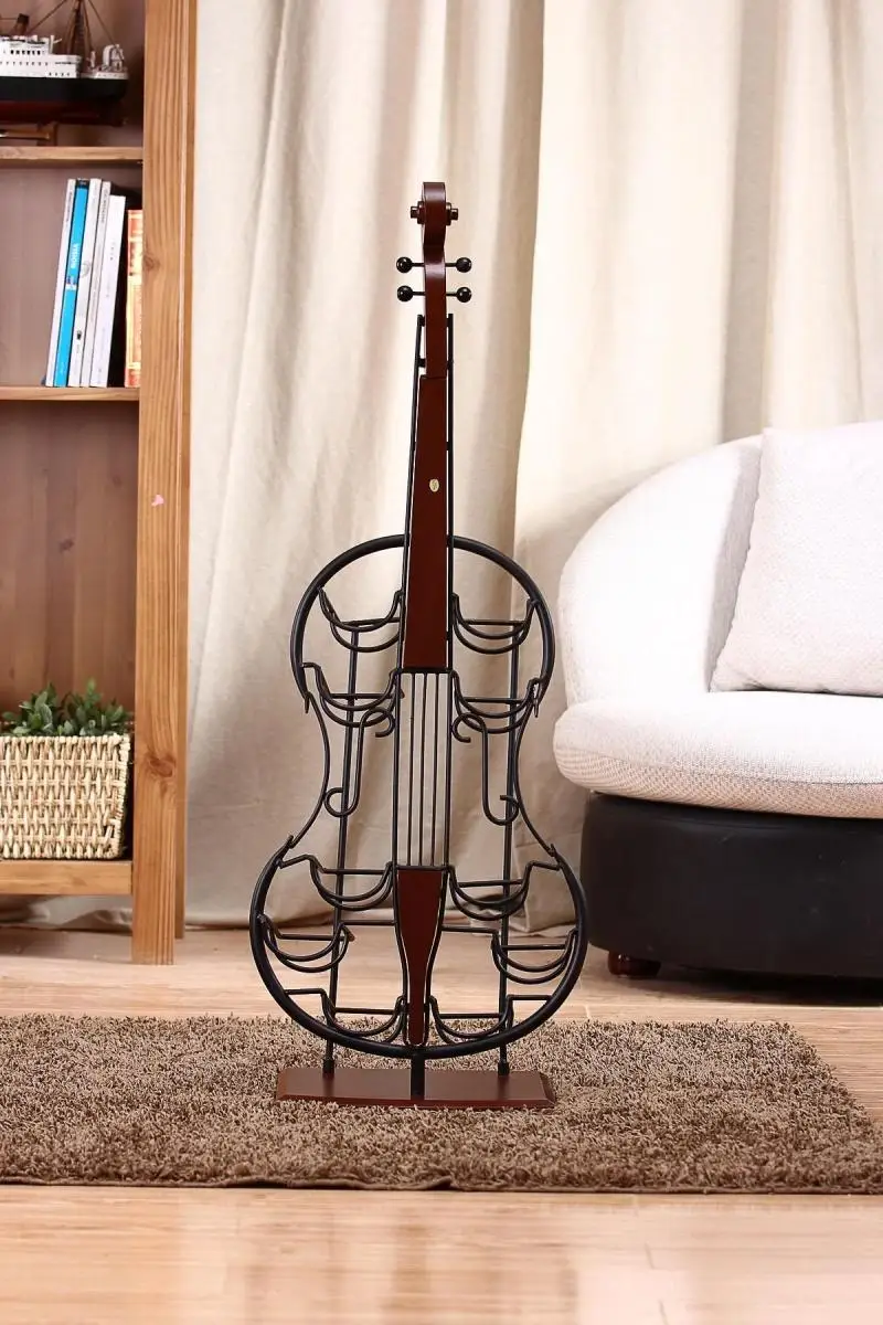 Bass wine rack. Ou shi, wrought iron wine frame. The side table
