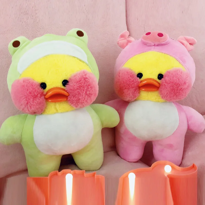 Kawaii LaLafanfan плюшевая игрушка Кафе утка Милая Желтая Утка Мягкая кукла животное