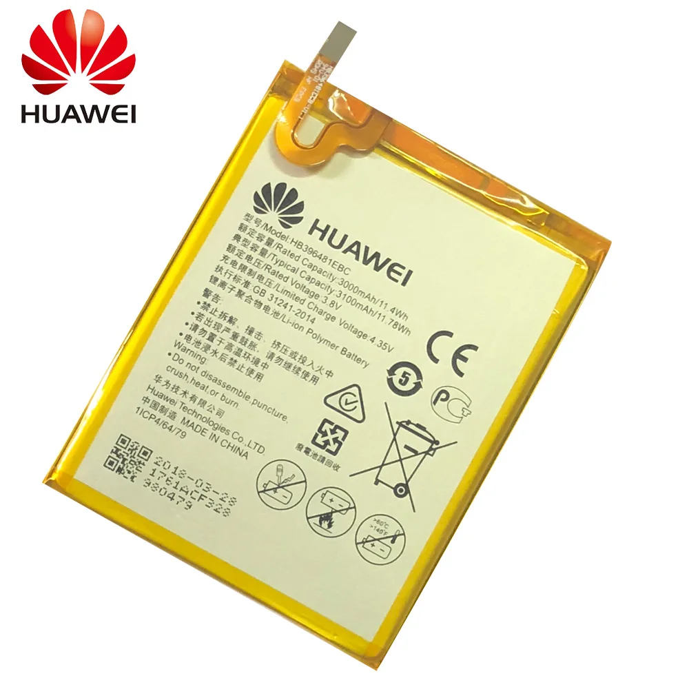 

Original battery HB396481EBC Rechargeable Li-ion phone battery For Huawei ASCEND G7 PLUS HONOR 5X G8 G8X RIO L03 -UL00/TL00/AL00