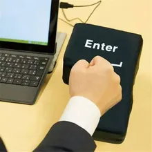 Новинка USB большой клавишу Enter анти-стресс суперсайзд клавишу Enter бюро пены сон подушка снятие стресса