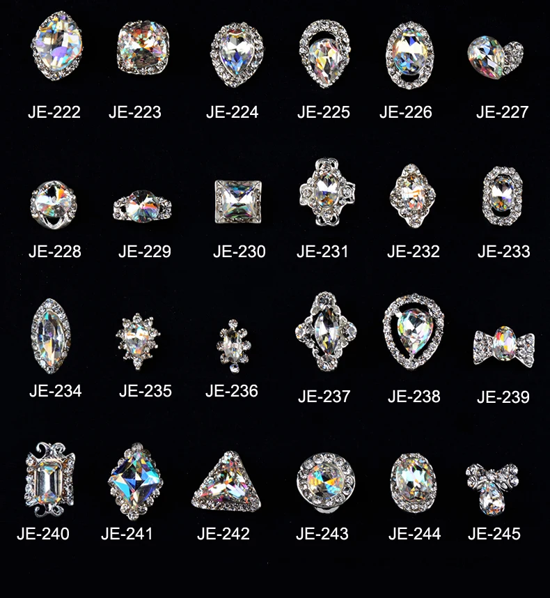 Strass de Vidro Decoração para Unhas Encantos do Unha Claro Facetadas Jóias Pedras Blingbling Strass 3d Diamante Conjunto 100 Pçs k9 ab 3 Beleza e saúde