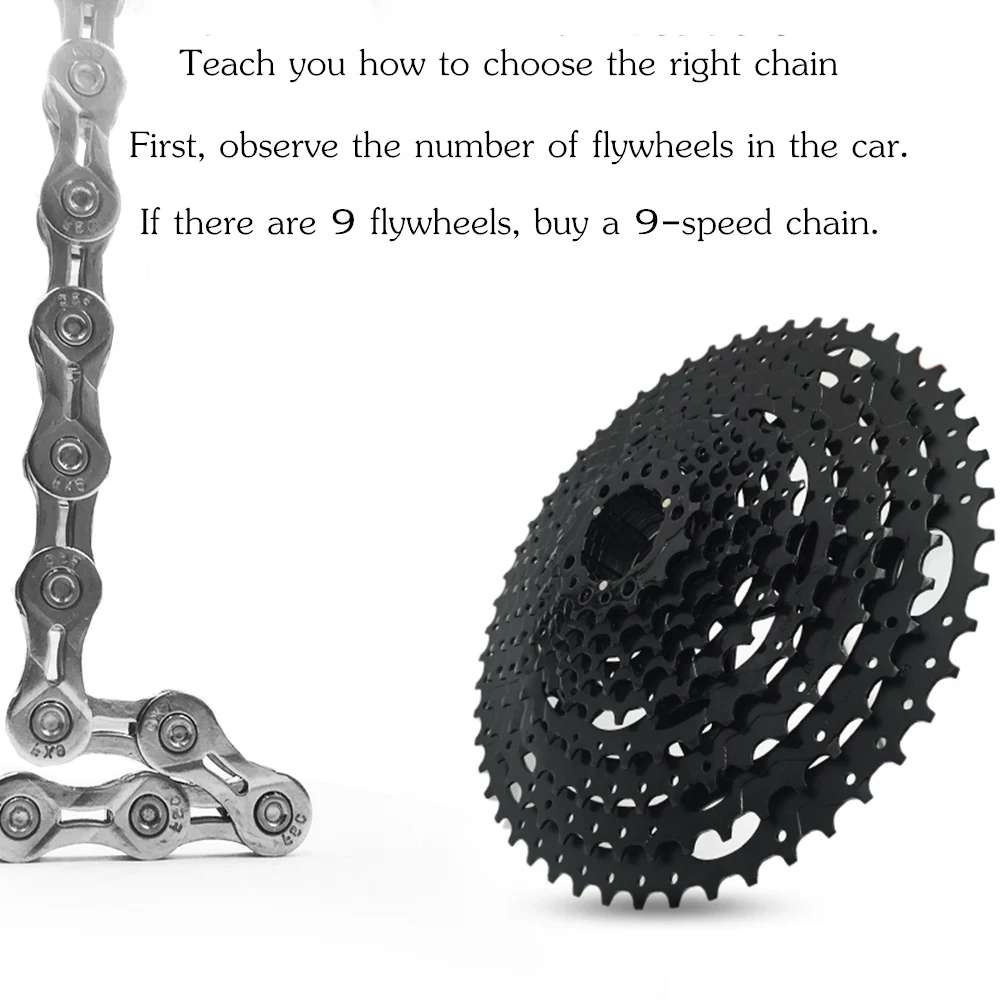 Top VXM Bicycle chain 9 speed half hollow bike chains 9S 116 links ultralight MTB bike road bike variable speed boxed Bicycle Parts 1