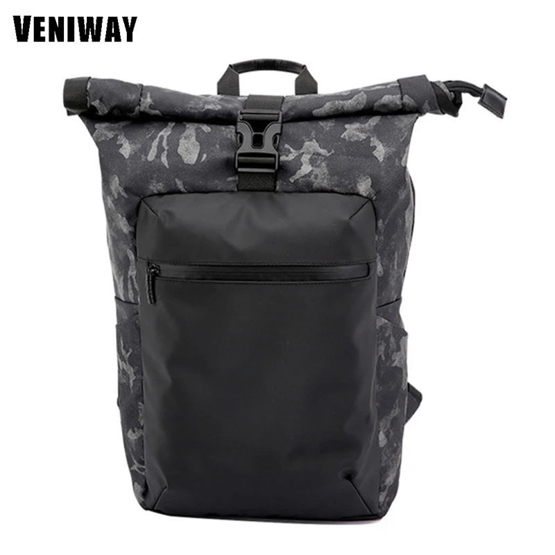 VENIWAY Men 15 inch Laptop Backpacks Male Waterproof Fashion School Men's Bag Camouflage | Багаж и сумки