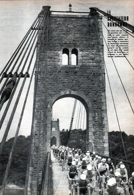 1968 : Le pont du Bonh Race Tour France Велоспорт Спорт классические настенные наклейки холст