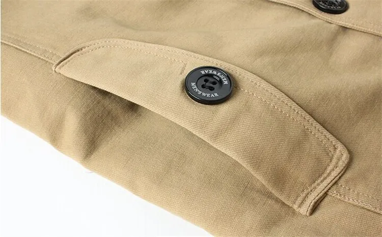 Мужской Тренч средней длины в Корейском стиле, высококачественное тонкое непромокаемое пальто, деловые хлопковые модные пальто, F1869
