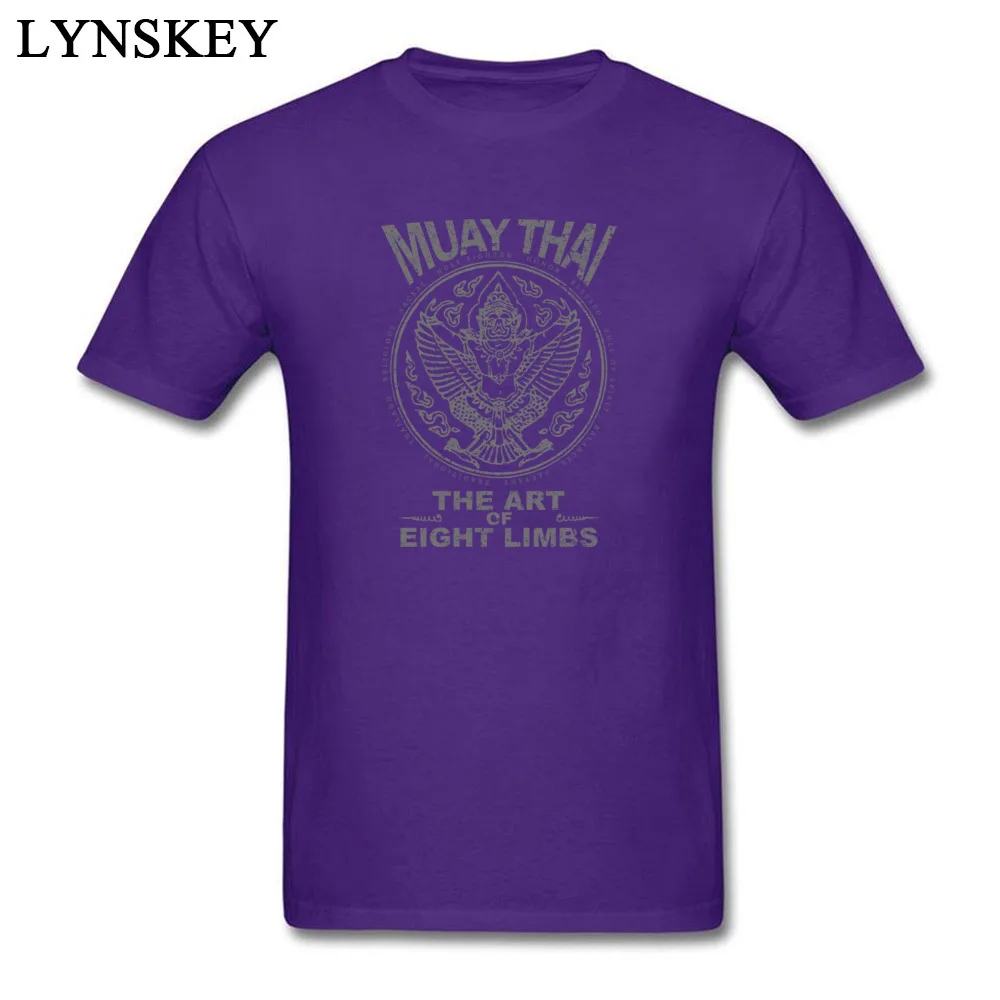 T Shirts Short Sleeve Personalized New Fashion Garuda Muay Thai Crew Neck 100% Cotton Male Summer Tops Tees Personalized Tee Shirt purple