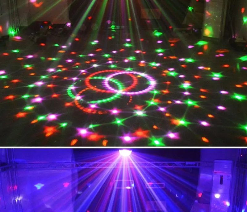 6 цветов Bluetooth диско-светильник Mp3 плеер динамик Led RGB сценический светильник вращающийся Люмьер звуковая активация DJ волшебный шар вечерние лампы