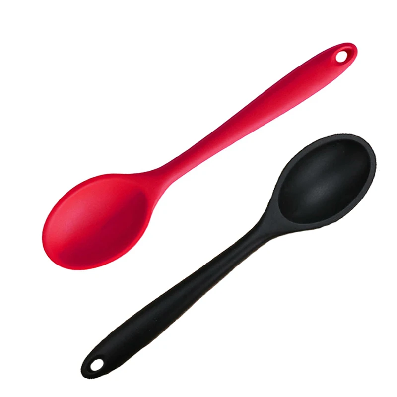 Silicone Spoons for Cooking Long Handle Spoon Kitchen Ladle High Grade Mix S 
