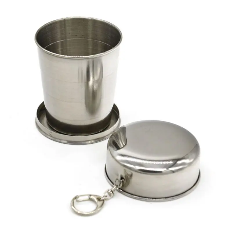 Складываемый складной мини-чашка из нержавеющей стали Портативный дорожный стакан телескопическая посуда для вина очки для дома, кухни, бара
