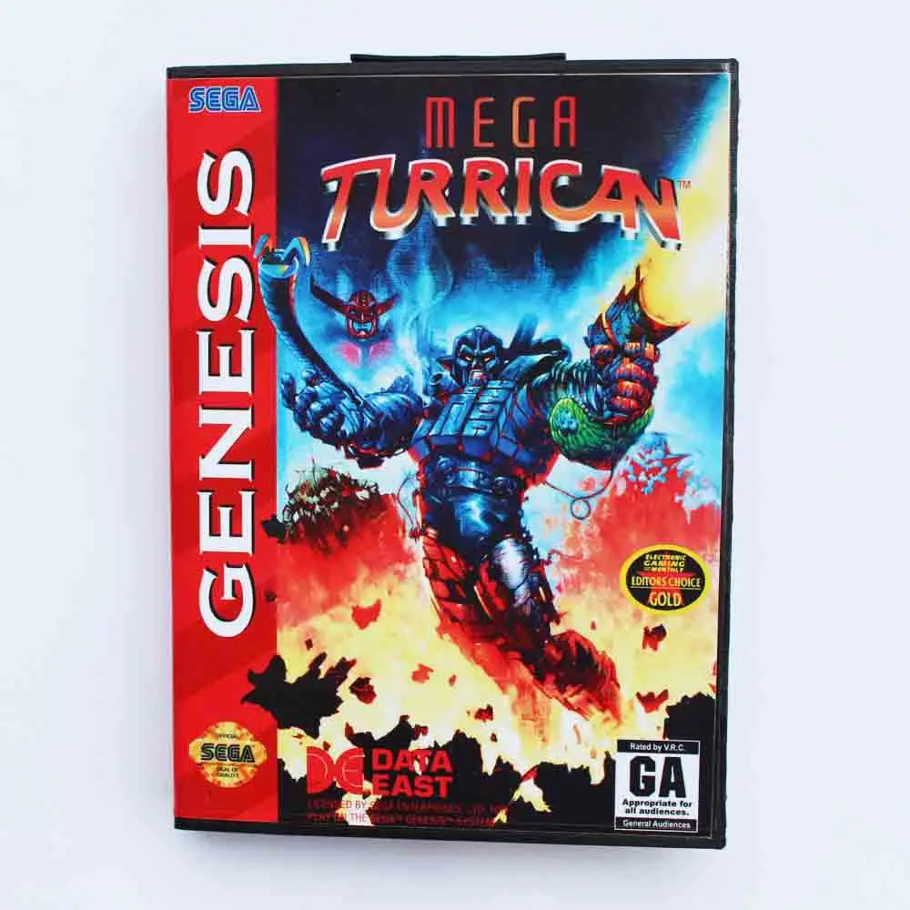 Mega Turrican Game Cartridge 16 bit MD Card With Retail Box For Sega Drive Genesis | Электроника
