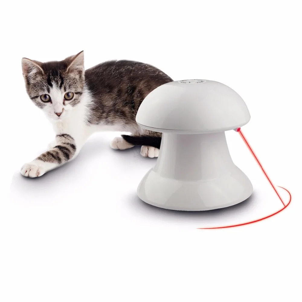 

BRANDED ABS Plastic 360 Degree Automatic Interactive Dart Laser Light Teaser Fun Exercise Cat Toy For Pet Cat Dog Funny
