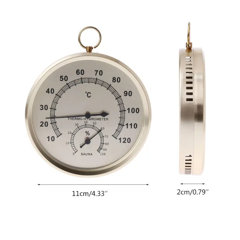 Гигрометр, термометр для сауны, измеритель температуры в помещении, гигрометр с двойным циферблатом, настенный металлический измеритель влажности