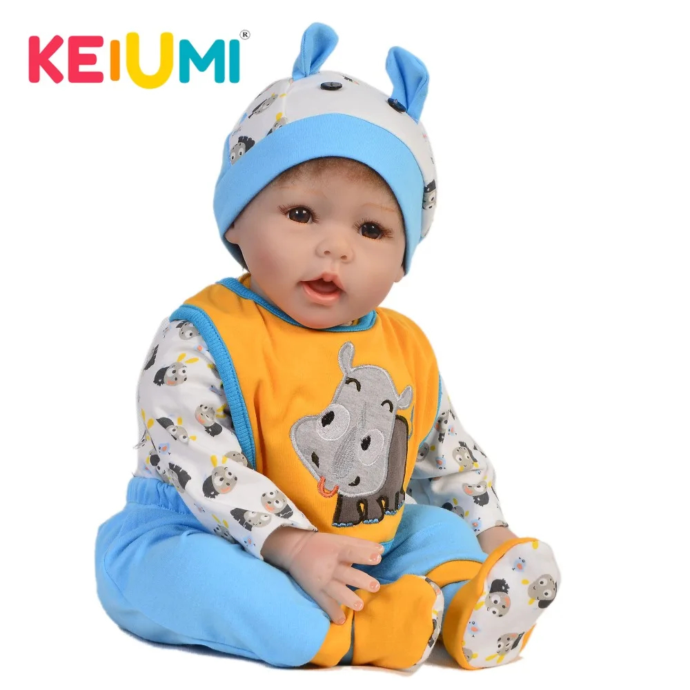 

KEIUMI 22 Inch Real Soft Reborn Baby Dolls 55 cm Realistic Baby Rooted Mohair Real Reborn Babies Doll For Girl Birthday Gift