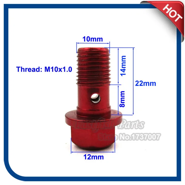 

Motorcycle Parts M10x1.0 Banjo Bolt For Pit Dirt Bike ATV Quad Moped Scooter Brake Oil Cooler