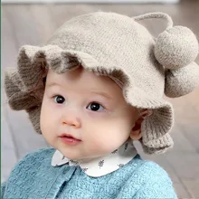 Детская шапка осенне-зимняя женская детская шляпа из шерсти шапка принцессы шапочка для бассейна детская ветрозащитная теплая Рыбацкая шляпа