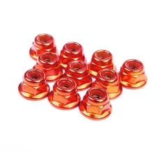 10PCS set Alloy Anti Loose Wheel Rim Lock Nuts Hexagon Locking Nut Orange HY000040 Fit 1