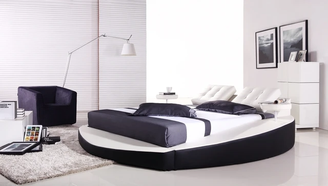 Mobili camera da letto, Design Moderno europeo, Cuoio di Grano ... Mobili camera da letto, Design Moderno europeo, Cuoio di Grano ...