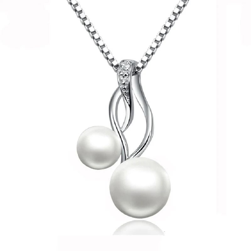 Женское ожерелье из серебра 925 пробы с натуральным жемчугом|necklaces pendants 925|necklace silver