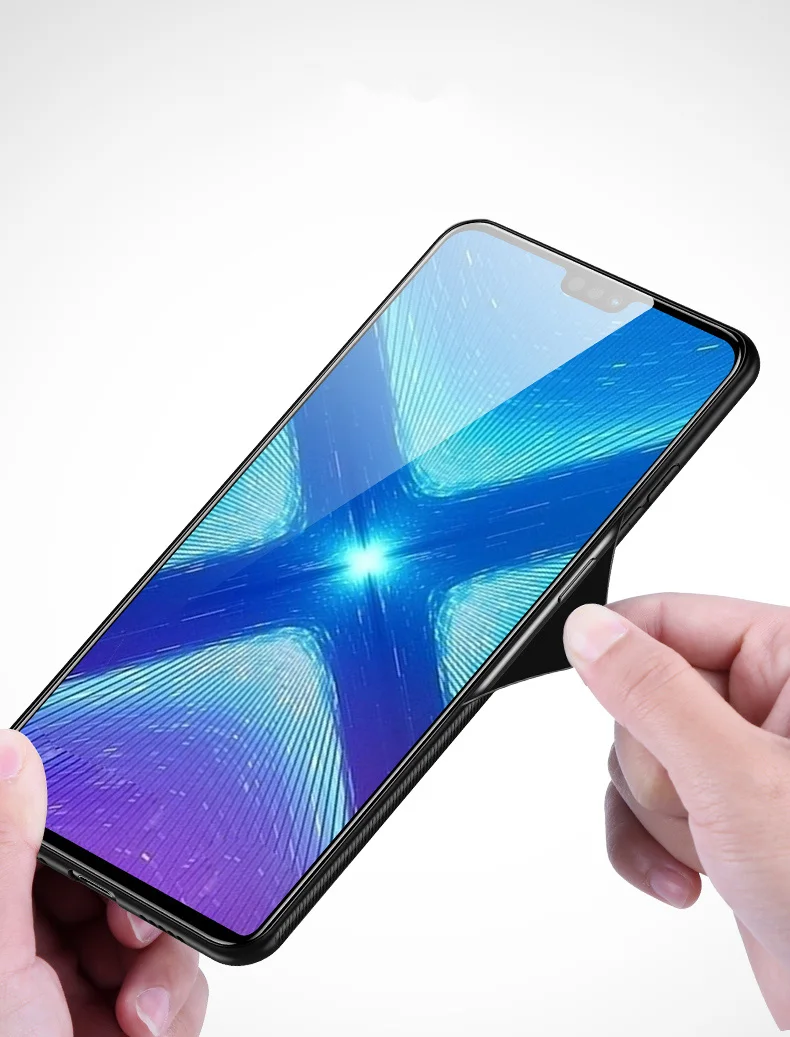 Роскошный стеклянный чехол для huawei P30 Pro Y6 Y7 Y9 P Smart Plus силиконовый+ стеклянный чехол для Honor 8A 8C 8X Play 10 Lite View 20 7S