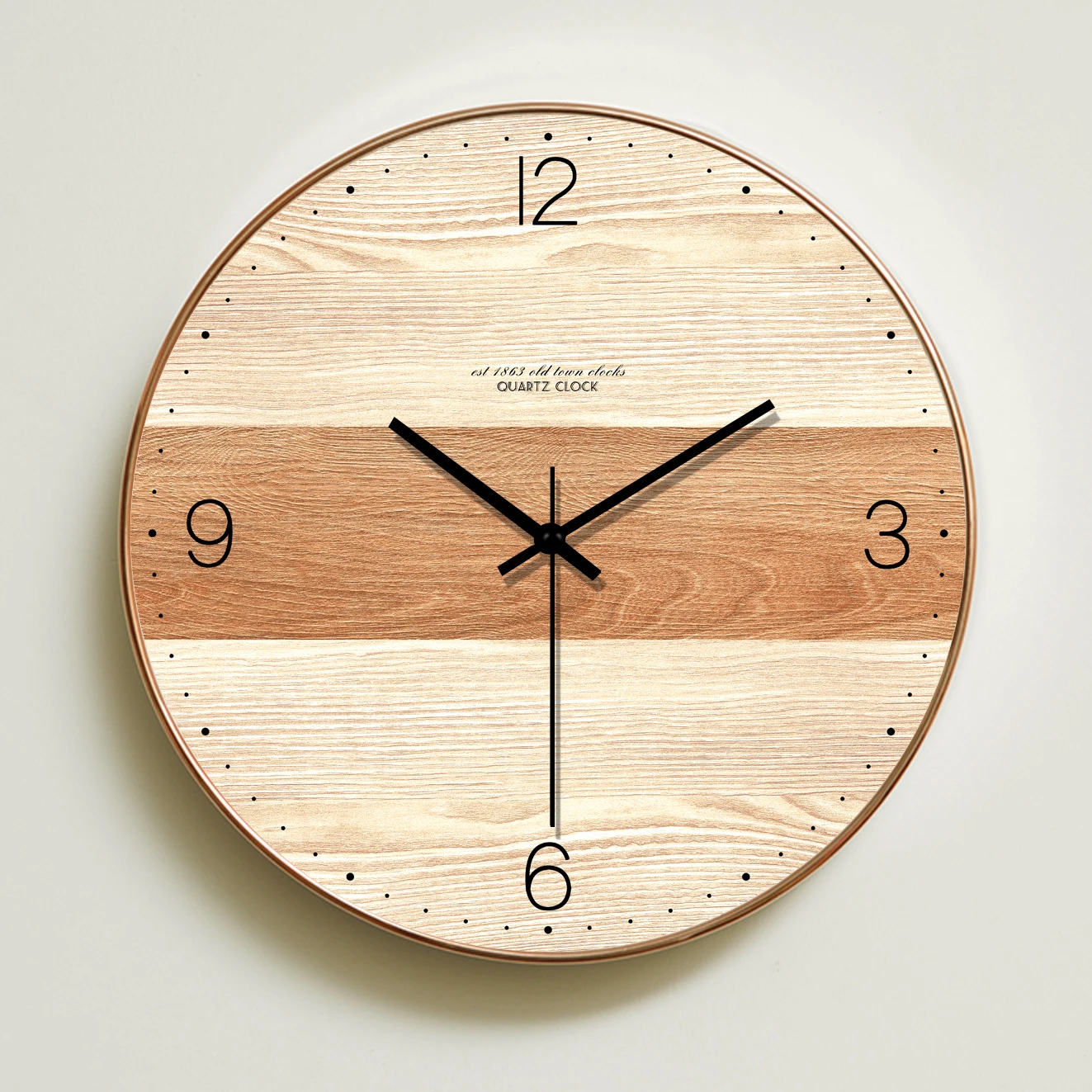 Wall Clock Simple Modern Design Wooden Clocks for Bedroom Wood Wall Watch Home Decor Silent