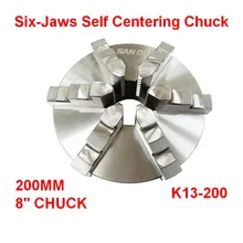 200 мм 8 дюймов 6 патрон токарного станка Самоцентрирующийся SANOU K13-200 закаленный Реверсивный монтажный инструмент для сверления фрезерная Деревообработка