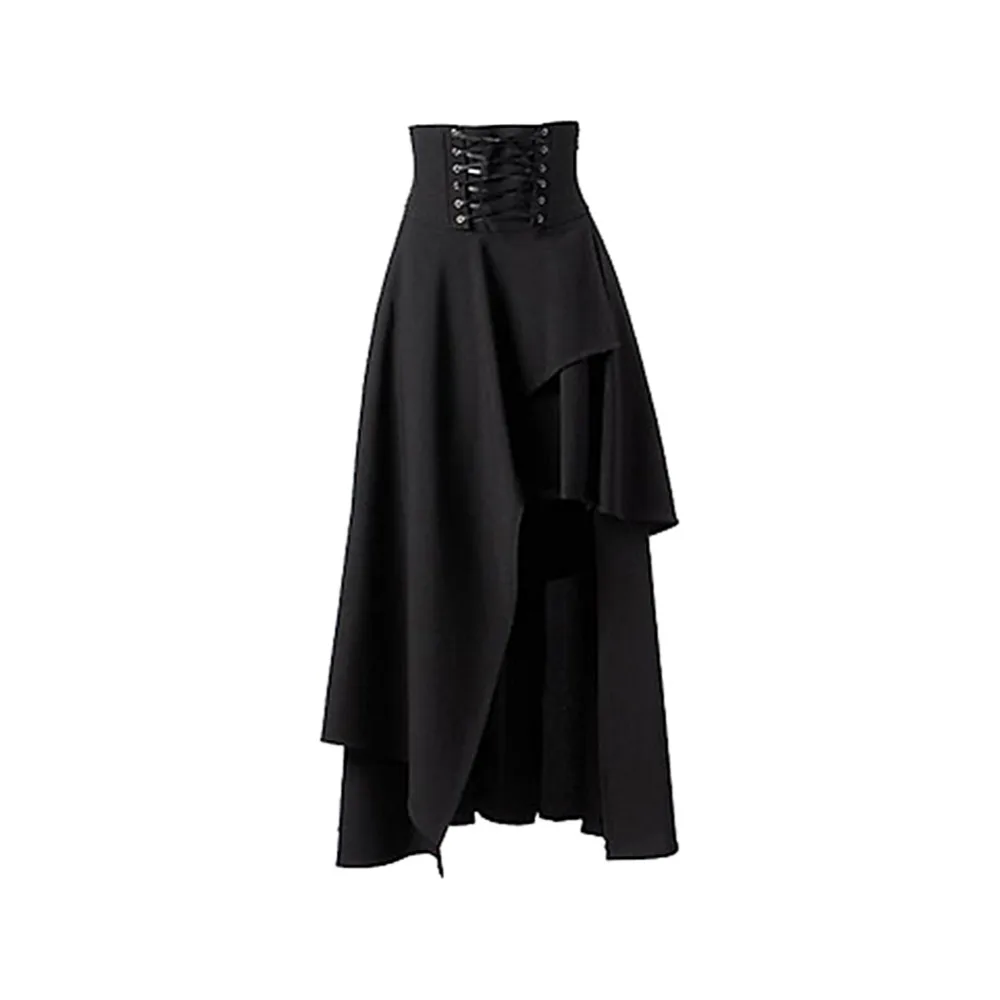 Для женщин Высокая талия в викторианском стиле стимпанк юбка Готик лолита Юбка