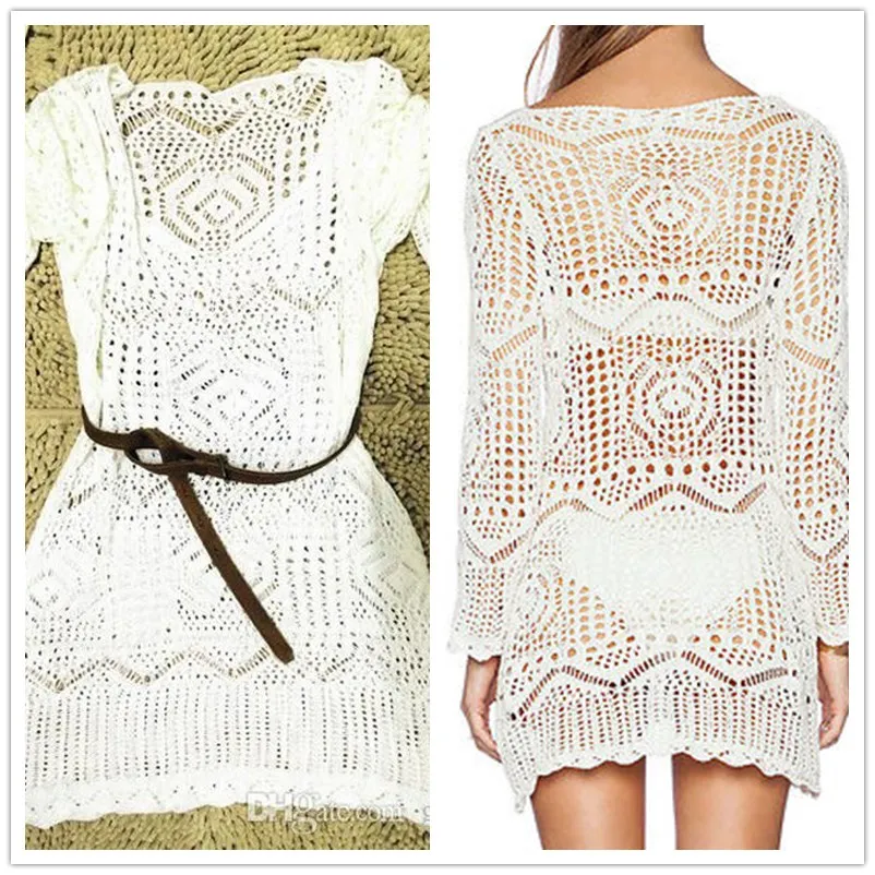 crochet white dress beach