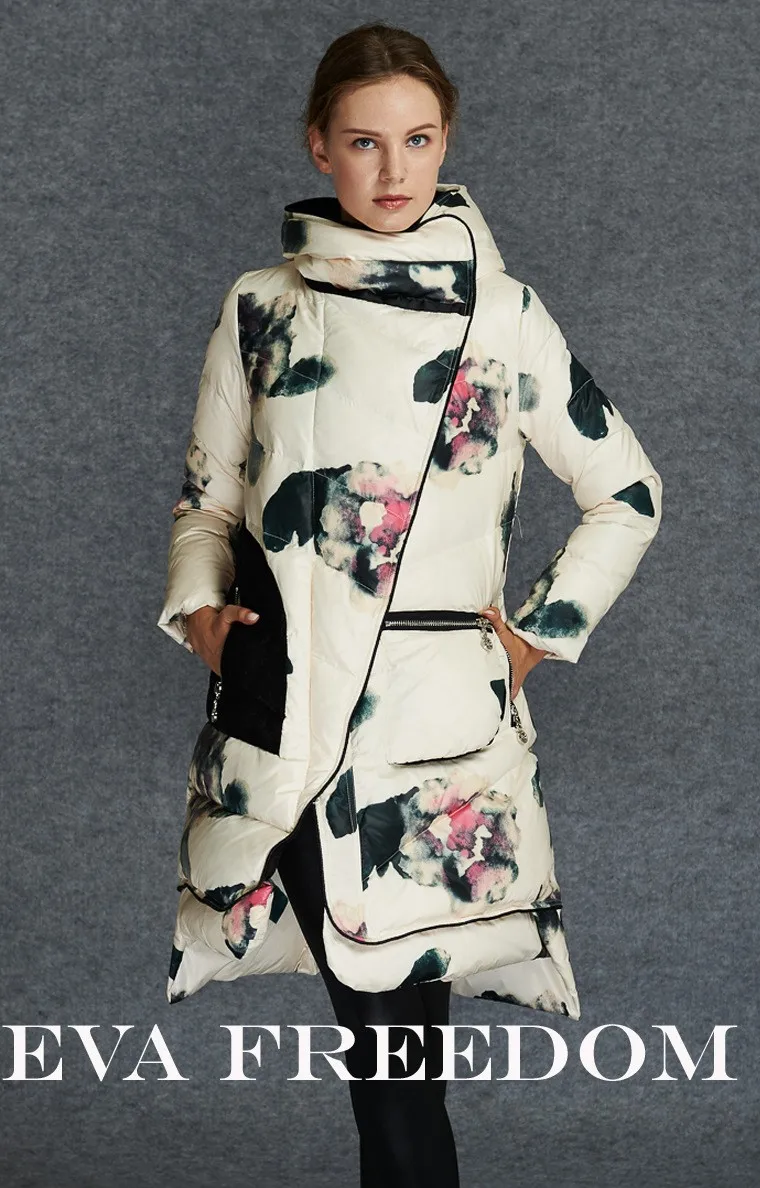 Зимняя куртка женская брендовая парка с принтом куртки-пуховики с капюшоном для женщин повседневные пальто теплая верхняя одежда h670