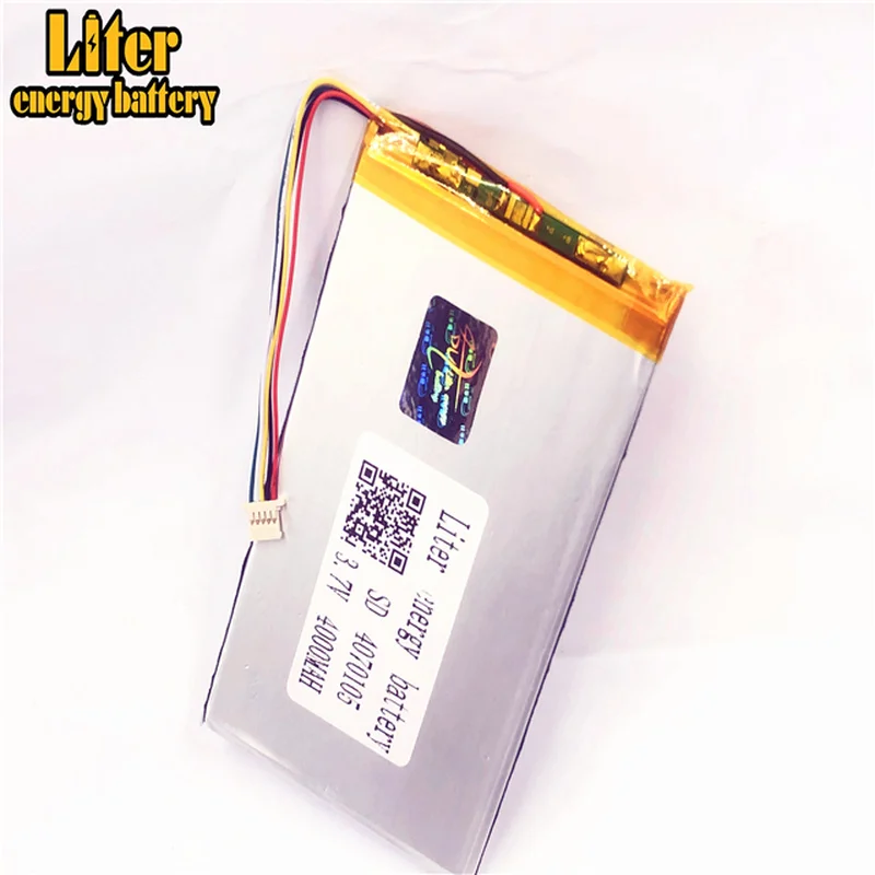 1 0 мм 5pin разъем 4070105 оптовая цена 3 7 v 4000mah lipo батарея в аккумуляторных батареях