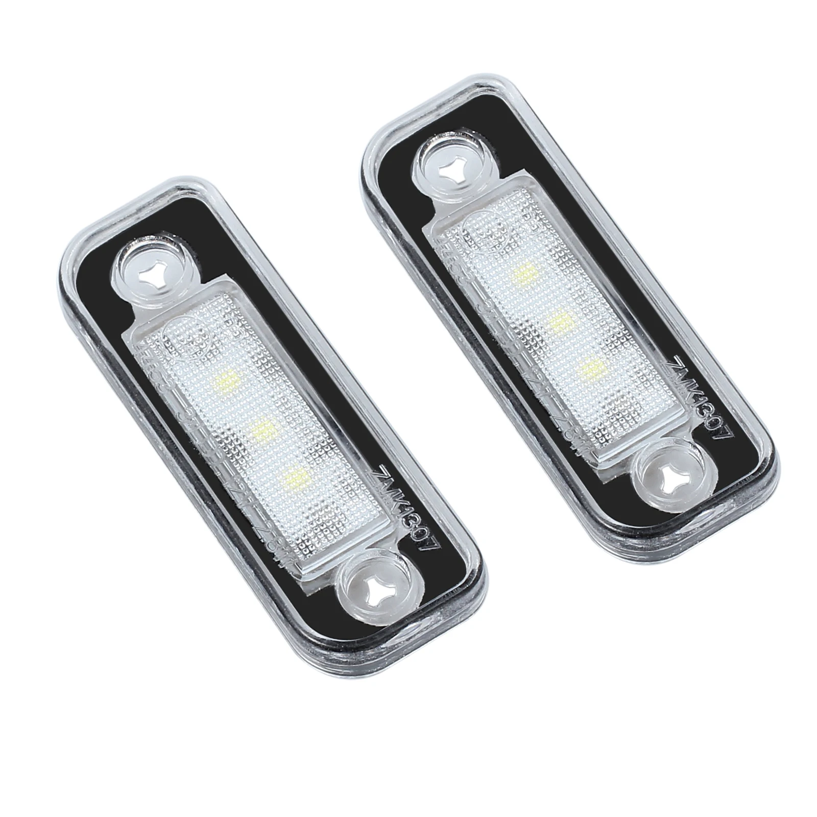 Justech 2 Pcs License Plate Light Lighting Lamps Bulbs 7000K White 3 SMD LEDs for Mercedes Benz SLK R171 S203 W211 S211 / 1103
