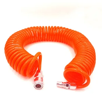 

6M/9M/15M Pneumatic Spring Tube 8*5 10*6.5 12*8 Air Pump Air Press Tube PU Spiral The Resistance High Pressure Hose NO Connector