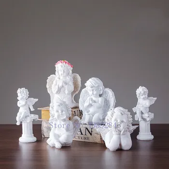 

Creative modern Resin Home decoration accessories living room desktop Portrait sculpture angel Cupid Imitation plaster Retro