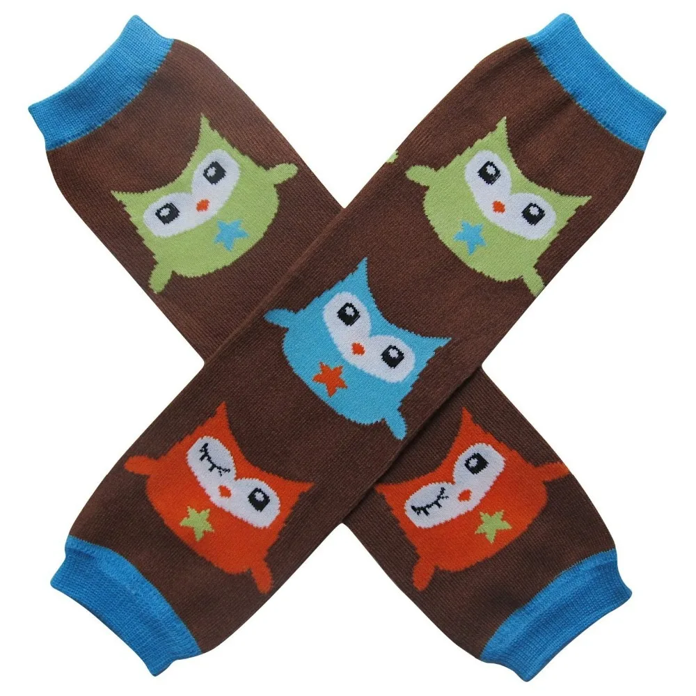 Retail 3Pairs New 2016 baby leg warmer Baby Winking Brown Owls Leg