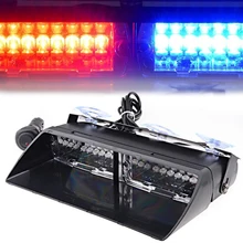 48W Windshield Led Strobe Light Car Flash Signal Fireman Police Beacon Warning Light Red Blue Led Emergency Vehicle Lights цена 48W Windshield Led Strobe Light Car Flash Signal Fireman Police Beacon Warning Light Red Blue Led Emergency Vehicle Lights цены онлайн