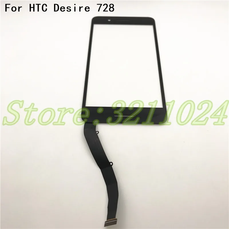 

Good quality 5.5" Touch Screen For HTC Desire 728 728G Front Glass Digitizer Panel Sensor Glass Lens Replacement With Logo