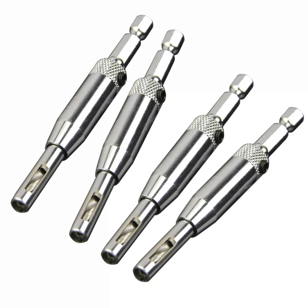 Top 4 Pcs/set Self Centering Hinge Hardware Drill Bit Set 5/64 7/64 9/