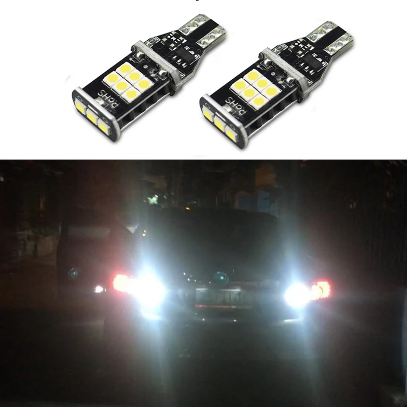 

2x T15 W16W 921 912 LED Bulbs Car Backup Reserve Lights For Mitsubishi Outlander Sport Lancer Galant Diamante Endeavor Expo LRV