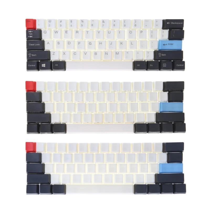 

61 ANSI Keyset OEM Profile Thick PBT Keycap set For Mechanical Gaming Keyboard
