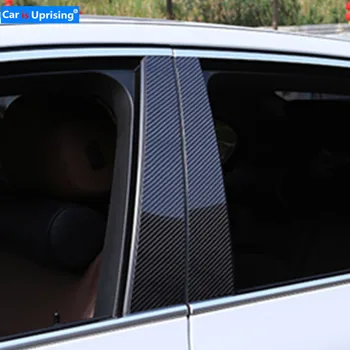 

NEW Carbon Fiber Car Window B C Pillars Auto Stickers Trim Covers Car Styling For mercedes w204 C E class GLA GLC Accessories