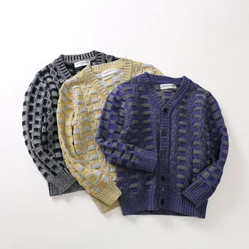 

Hot 2017 spring and autumn children's cardigan sweater boys and girls simple sweater baby kids long-sleeved sweaters