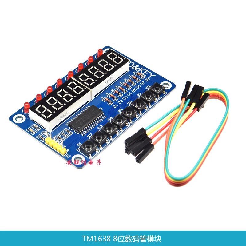 

1pcs/lot Visualizzazione del tasto Per TM1638 Modulo AVR Nuovo-Bit Tubo Digitale LED 8-Bit In Stock