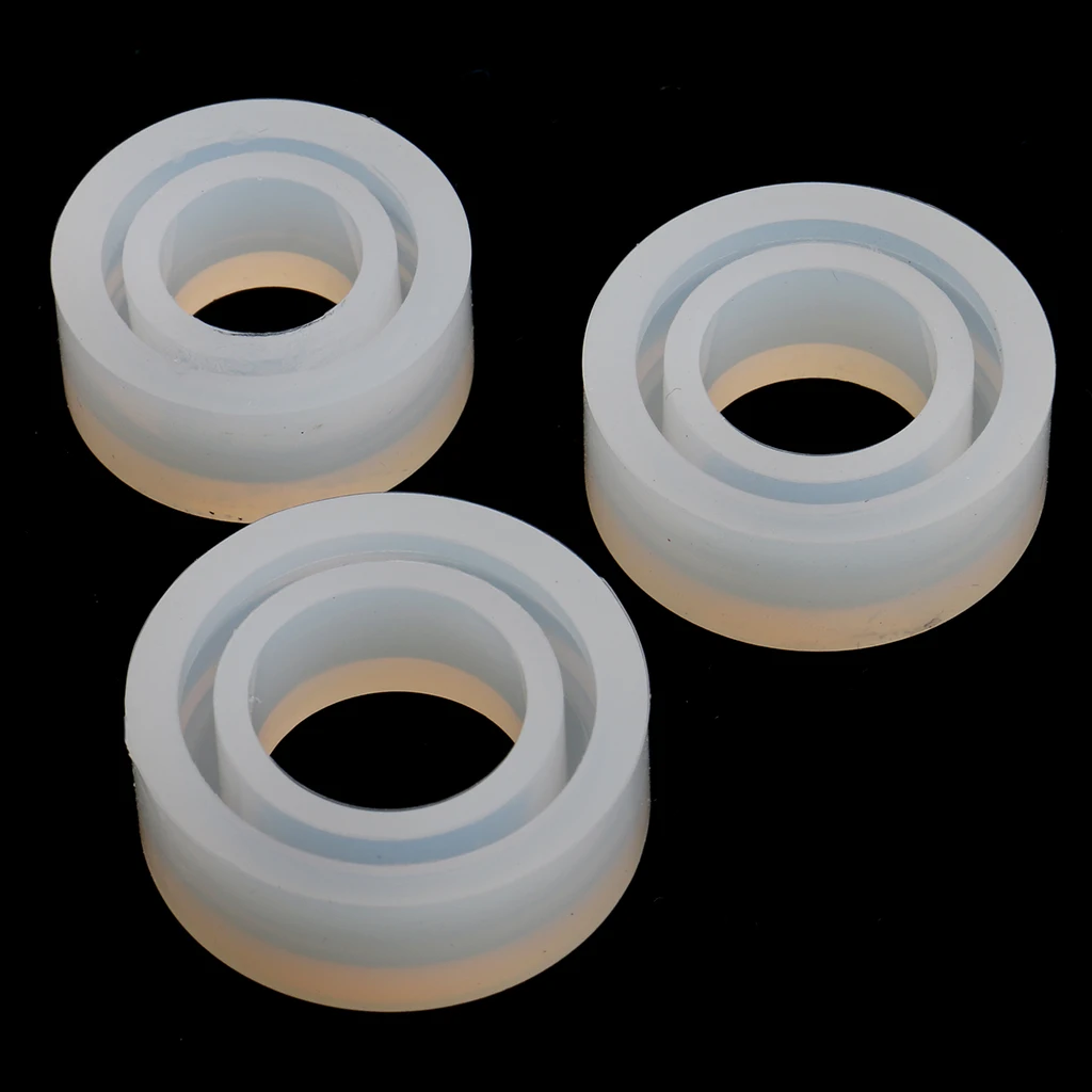 6 Pieces Clear Silicone Ring Mold DIY Mould Tool Making Findings Project Handmade Crafts