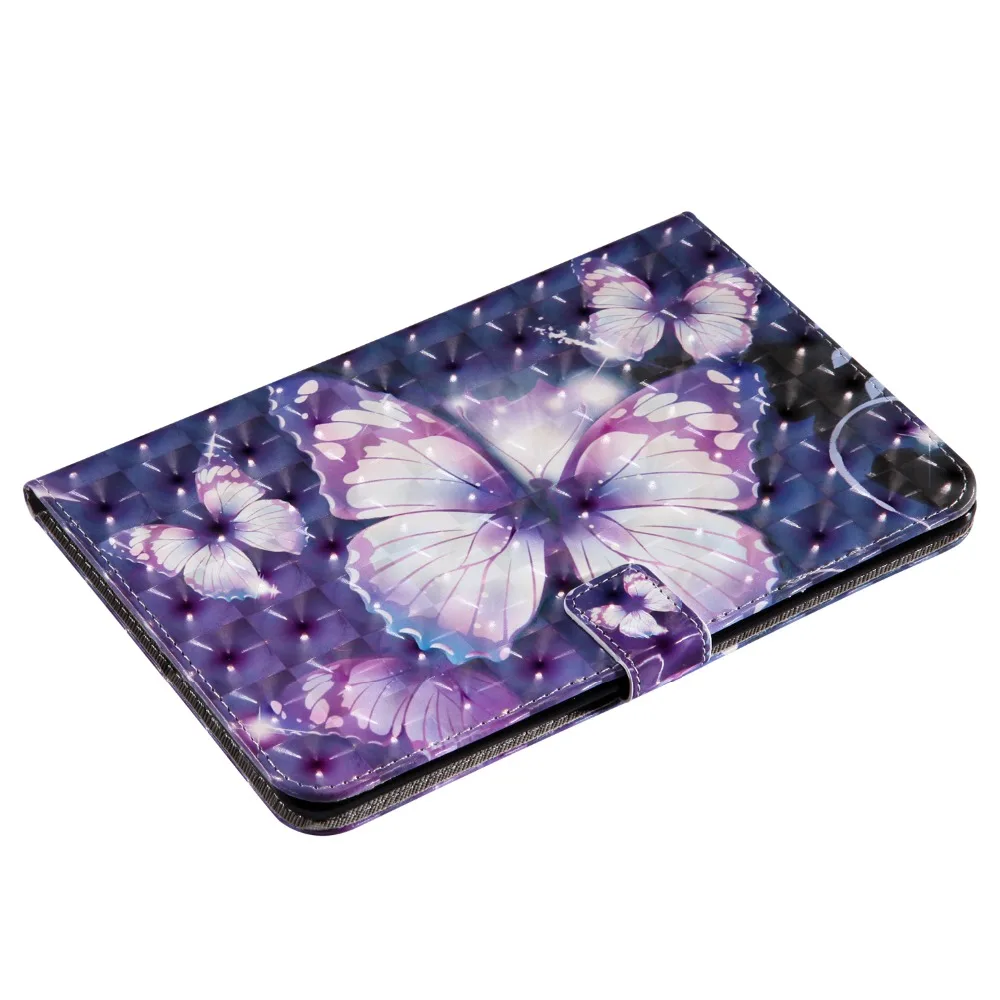 3D красивый чехол-бабочка Роскошный ультра тонкий магнитный Смарт-флип-Стенд PU кожаный чехол для iPad mini 4 Cuero Fundas 8 дюймов