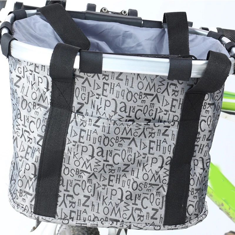 Clearance JS Good Bicycle Basket Pouch Bike Bags Bicycle Front Bag Pet Carrier Cycling Top Tube Frame Front Carrier Bag Aluminum Alloy 1