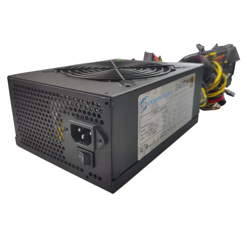 T. f. SKYWINDINTL 2000 واط PC امدادات الطاقة 2000 واط ATX 12 فولت ETH عملة التعدين مينر إمدادات الطاقة Pfc النشطة PSU دعم 8 GPU ماكس 2400 واط