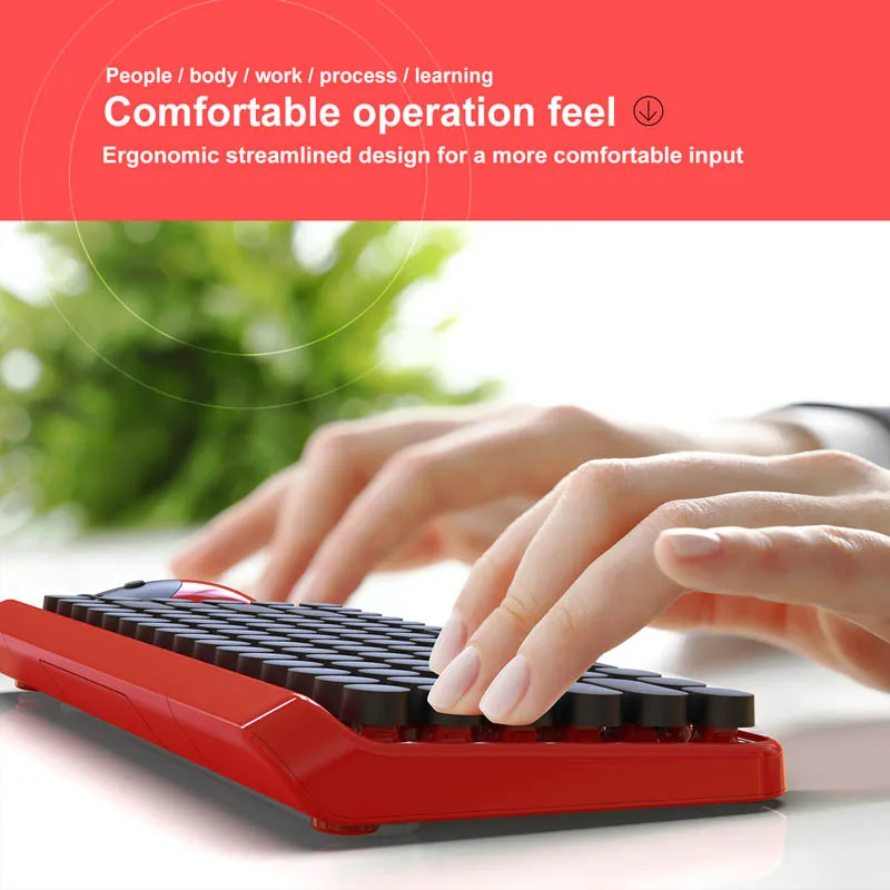 

New Wireless Keyboard+Mouse Combo 84 Keys Multimedia Ergonomic Keyboard Mice Kit for Laptop PC