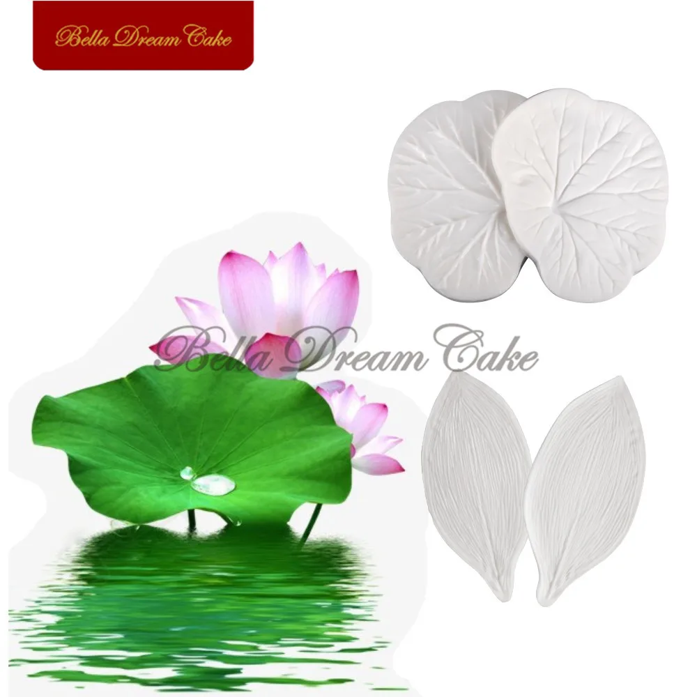 

Lotus Flower Leaf Textu Petal Veiner Silicone Mould Set Cake Decorating Tool Fondant Sugarcraft Molds Handmade Bakeware Tools