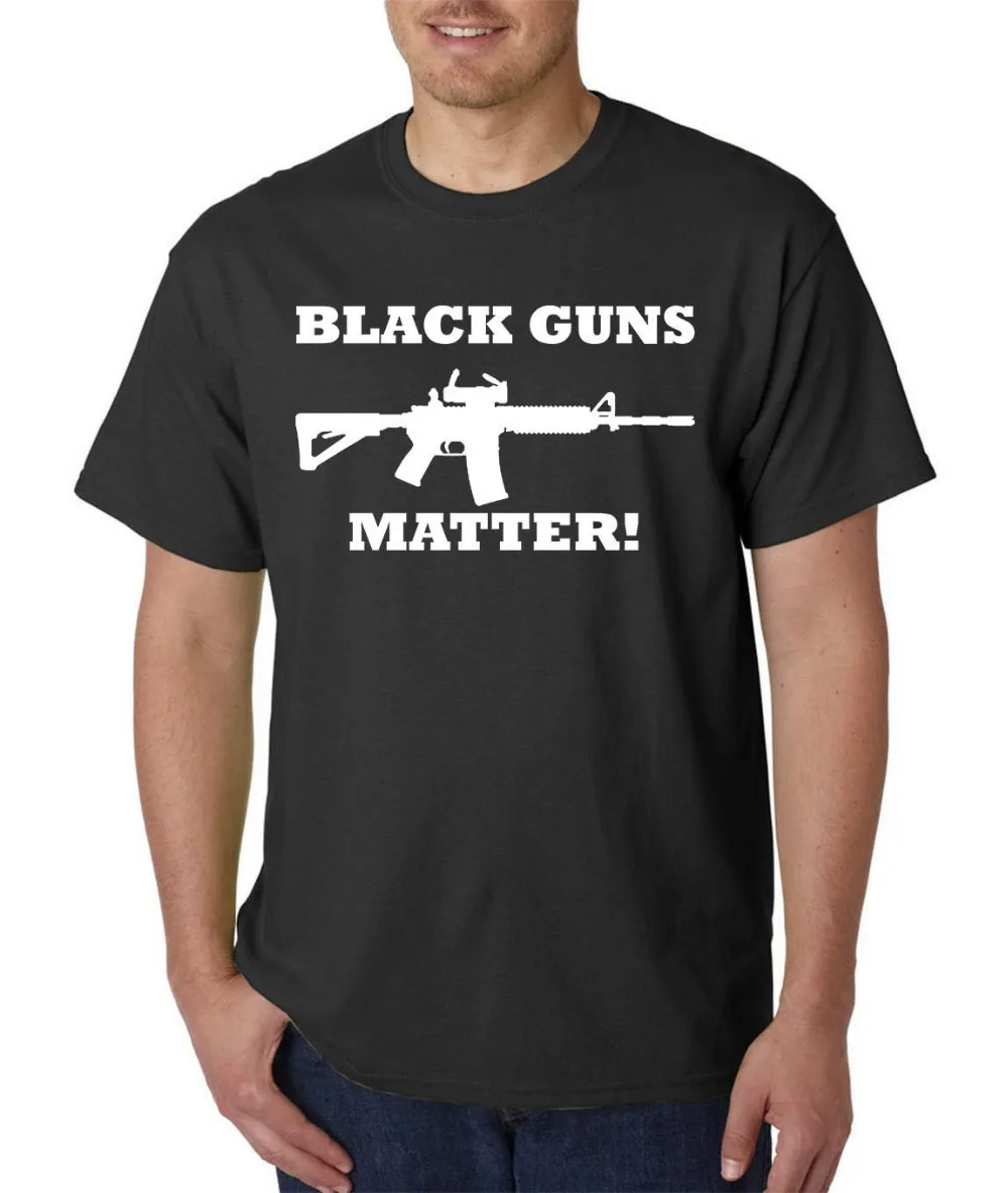 Black Guns Matter t shirt Lives 2nd Amendment FIREARM Rights AR 15