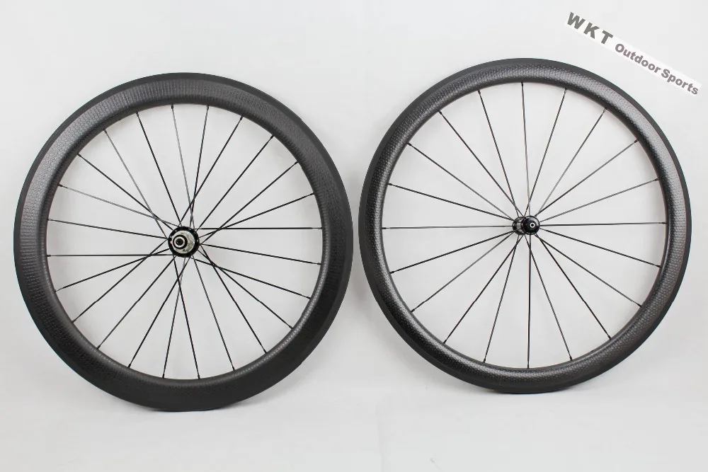 Powerway R36 hub bicycle carbon wheels dimple surface front 45mm rear 58mm clincher rims carbon